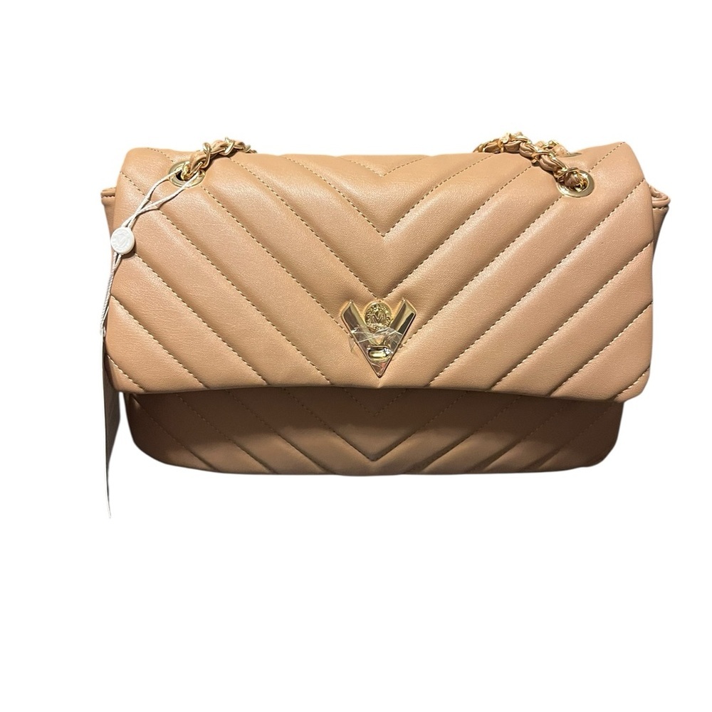 Valentino Orlandi Beige Quilted Shoulder Bag